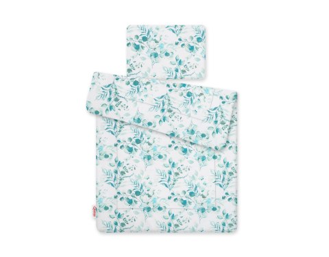 Komplet pościeli dla niemowląt z wypełnieniem 2-cz 75x100cm NEWBORN - eucaliptus mint Komplet pościeli dla niemowląt z wypełnieniem 2-cz 75x100cm NEWBORN - eucaliptus mint