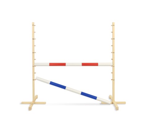 Przeszkoda skokowa do Hobby Horse 120cm, dwie belki - czerwona i niebieska Przeszkoda skokowa do Hobby Horse 120cm, dwie belki - czerwona i niebieska
