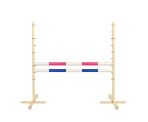 Przeszkoda skokowa do Hobby Horse 120cm, dwie belki - różowa i niebieska Przeszkoda skokowa do Hobby Horse 120cm, dwie belki - różowa i niebieska