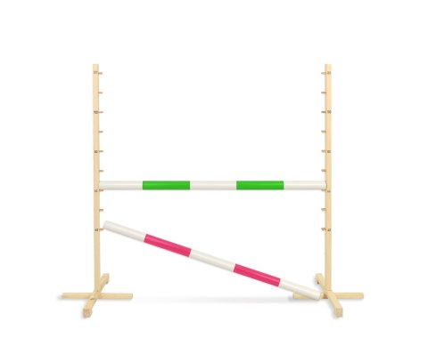 Przeszkoda skokowa do Hobby Horse 120cm, dwie belki - zielona i różowa Przeszkoda skokowa do Hobby Horse 120cm, dwie belki - zielona i różowa