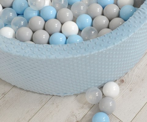 Suchy basen minky H-30 cm z piłkami 300szt. - misty blue
