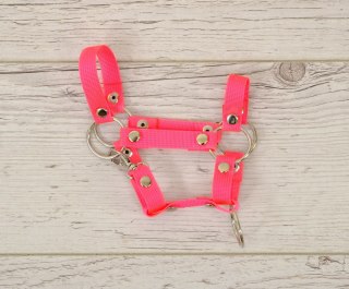 Kantar dla konia Hobby Horse A4 zapinany mały - neon pink