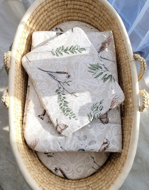 Komplet pościeli dla niemowląt z wypełnieniem 2-cz 75x100cm NEWBORN - brown birds Komplet pościeli dla niemowląt z wypełnieniem 2-cz 75x100cm NEWBORN - brown birds