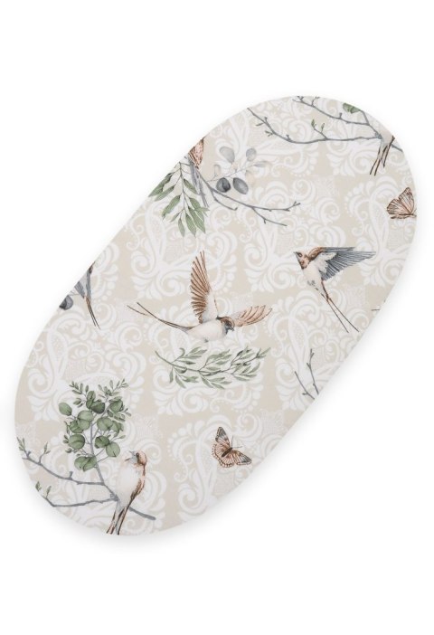 Prześcieradło bawełniane do kosza Mojżesza Boho wózka gondoli 75x35 cm - Brown birds Prześcieradło bawełniane do kosza Mojżesza Boho wózka gondoli 75x35 cm - Brown birds