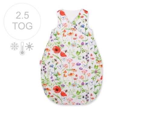Śpiworek niemowlęcy całoroczny ocieplany 75 cm- łąka Śpiworek niemowlęcy całoroczny ocieplany 75 cm- łąka