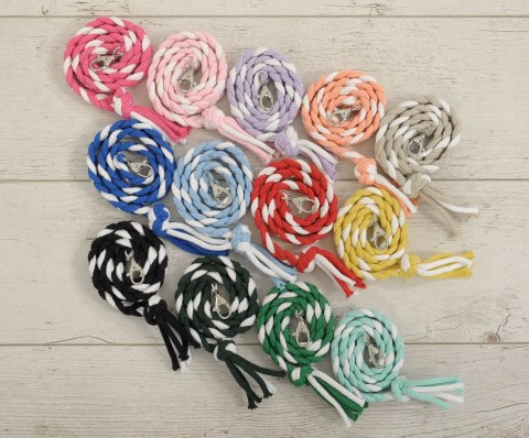Uwiąz dla Hobby Horse ze sznurka - biało-butelkowa zieleń Uwiąz dla Hobby Horse ze sznurka - biało-butelkowa zieleń