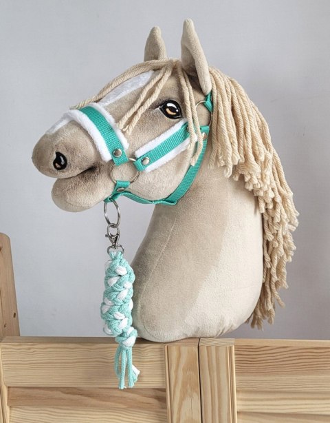 Uwiąz dla Hobby Horse ze sznurka - biało-miętowy Uwiąz dla Hobby Horse ze sznurka - biało-miętowy