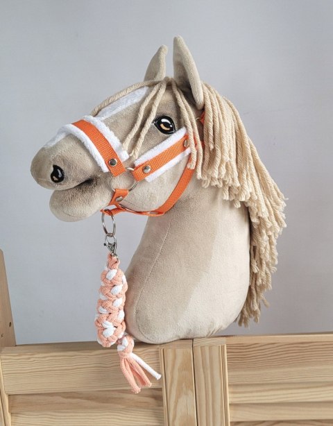 Uwiąz dla Hobby Horse ze sznurka - biało-pomarańczowy Uwiąz dla Hobby Horse ze sznurka - biało-pomarańczowy