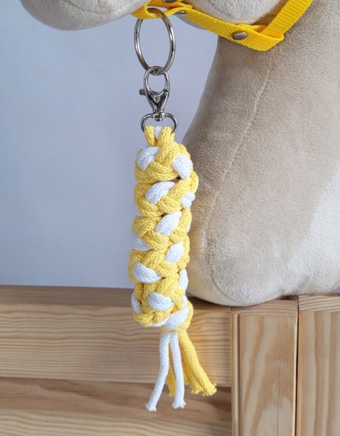 Uwiąz dla Hobby Horse ze sznurka - biało-żółty Uwiąz dla Hobby Horse ze sznurka - biało-żółty