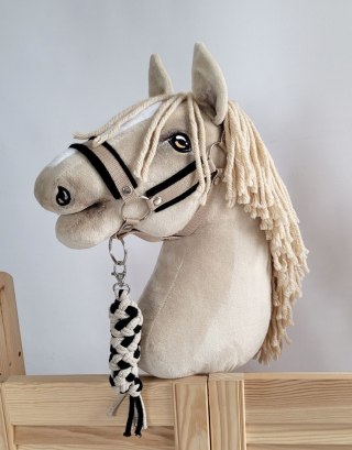 Uwiąz dla Hobby Horse ze sznurka - czarno-beżowy