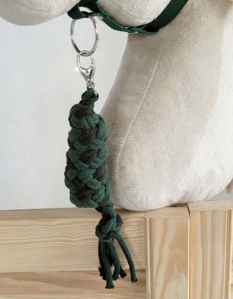 Uwiąz dla Hobby Horse ze sznurka - czarno-butelkowa zieleń Uwiąz dla Hobby Horse ze sznurka - czarno-butelkowa zieleń