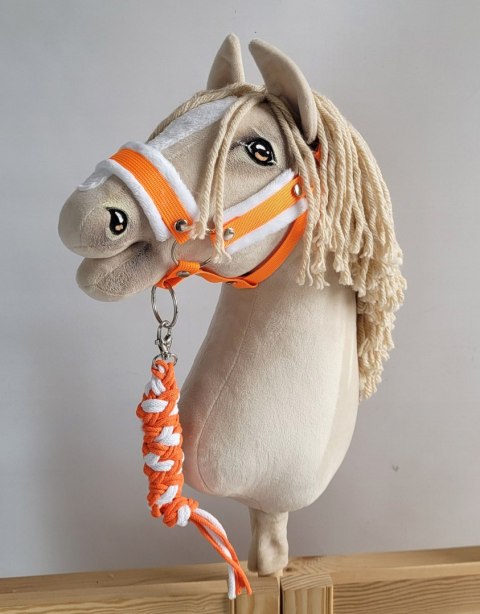 Uwiąz dla Hobby Horse ze sznurka - neon orange/ biały Uwiąz dla Hobby Horse ze sznurka - neon orange/ biały