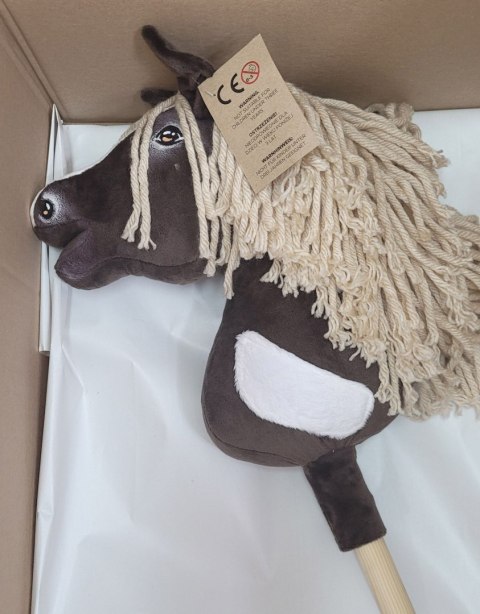 Hobby Horse Mały koń na kiju Premium - western IV ciemnogniady z jasną grzywą A4