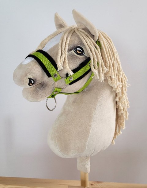 Kantar regulowany dla konia Hobby Horse A3 limonka z czarnym futerkiem Kantar regulowany dla konia Hobby Horse A3 limonka z czarnym futerkiem