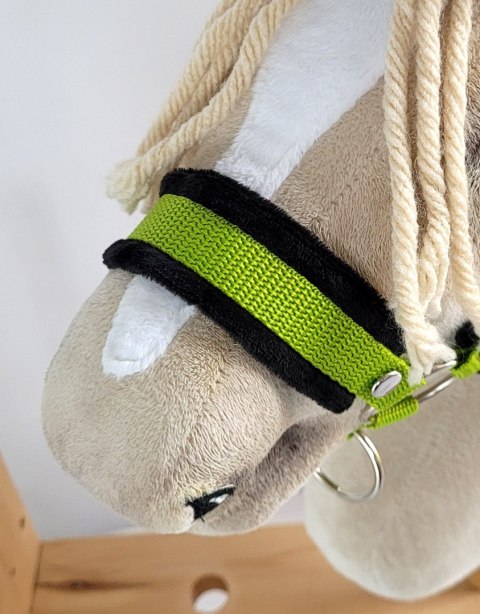 Kantar regulowany dla konia Hobby Horse A3 limonka z czarnym futerkiem Kantar regulowany dla konia Hobby Horse A3 limonka z czarnym futerkiem