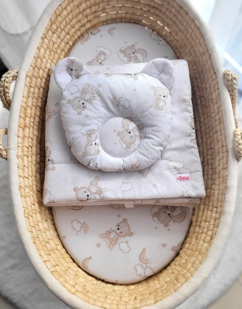 Kołderka z wypełnieniem i poduszka profilowana Miś - zestaw 2cz. - Rainbow beige bear Kołderka z wypełnieniem i poduszka profilowana Miś - zestaw 2cz. - Rainbow beige bear