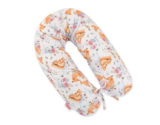 Poduszka ciążowa Longer dla kobiet w ciąży do spania + zdejmowana poszewka - Foxes and sqiurrels