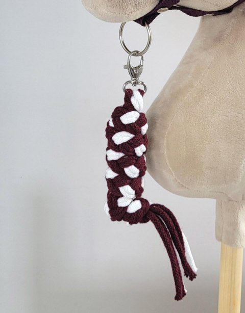 Uwiąz dla Hobby Horse ze sznurka - biało-śliwkowy Uwiąz dla Hobby Horse ze sznurka - biało-śliwkowy