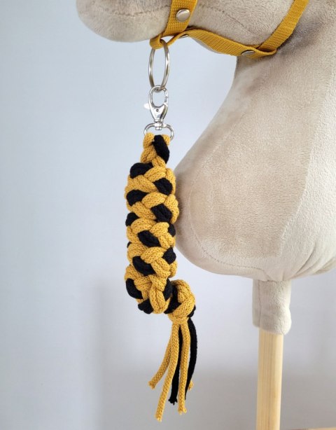 Uwiąz dla Hobby Horse ze sznurka - czarno-musztardowy Uwiąz dla Hobby Horse ze sznurka - czarno-musztardowy