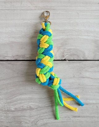 Uwiąz dla Hobby Horse ze sznurka - jasny zielony/ turkus/ żółty