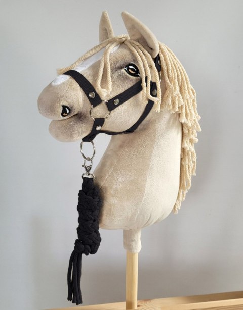 Zestaw do Hobby Horse: kantar A3 + uwiąz ze sznurka - czarny Zestaw do Hobby Horse: kantar A3 + uwiąz ze sznurka - czarny
