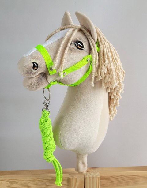 Zestaw do Hobby Horse: kantar A3 + uwiąz ze sznurka - neon-green Zestaw do Hobby Horse: kantar A3 + uwiąz ze sznurka - neon-green