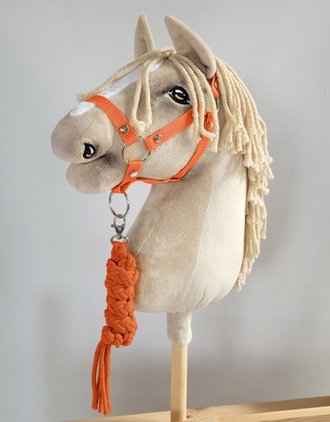Zestaw do Hobby Horse: kantar A3 + uwiąz ze sznurka - pomarańczowy Zestaw do Hobby Horse: kantar A3 + uwiąz ze sznurka - pomarańczowy