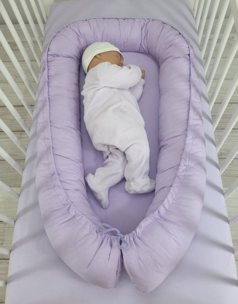 Kokon niemowlęcy dwustronny kojec otulacz Premium MY SWEET BABY- fioletowy Kokon niemowlęcy dwustronny kojec otulacz Premium MY SWEET BABY- fioletowy