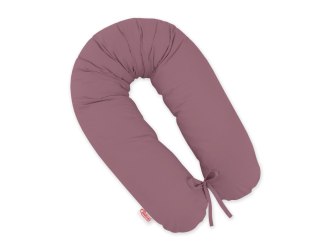 Poduszka ciążowa Longer dla kobiet w ciąży do spania + zdejmowana poszewka - Róż retro