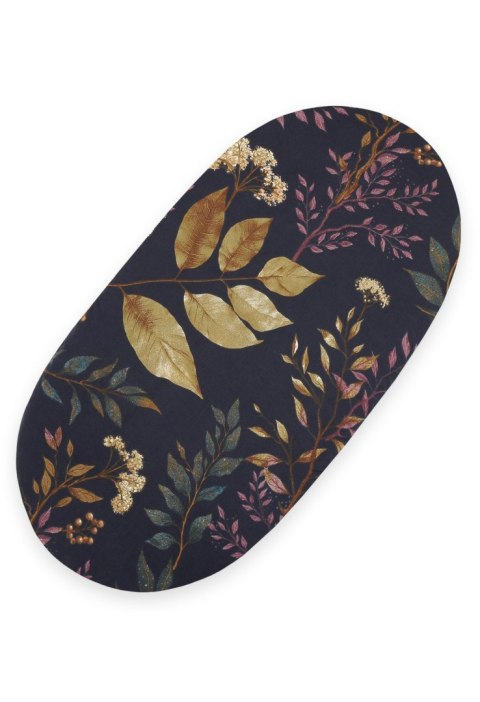 Prześcieradło bawełniane do kosza Mojżesza Boho wózka gondoli 75x35 cm - Floristic granat Prześcieradło bawełniane do kosza Mojżesza Boho wózka gondoli 75x35 cm - Floristic granat