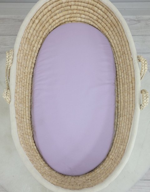 Prześcieradło bawełniane do kosza Mojżesza Boho wózka gondoli 75x35 cm - fioletowe Prześcieradło bawełniane do kosza Mojżesza Boho wózka gondoli 75x35 cm - fioletowe