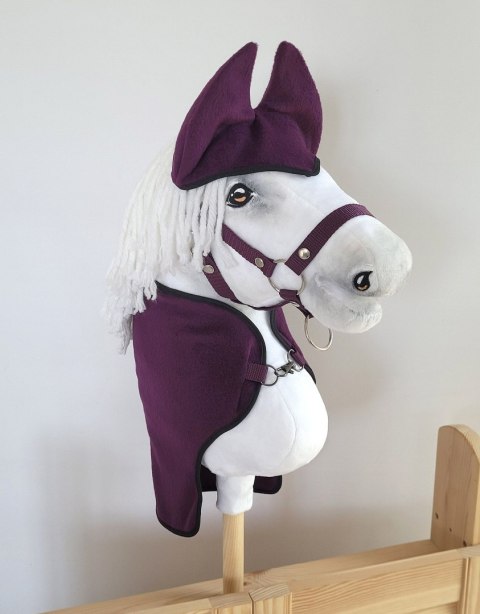 Zestaw dla Hobby Horse A4: derka + nauszniki - śliwkowy Zestaw dla Hobby Horse A4: derka + nauszniki - śliwkowy