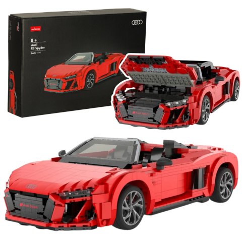 Klocki Konstrukcyjne AutoRC 1:14 Audi R8 Spyder 1440 Elementów Rastar 93800 Klocki Konstrukcyjne AutoRC 1:14 Audi R8 Spyder 1440 Elementów Rastar 93800