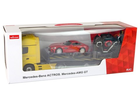 Laweta Autko R/C Mercedes-Benz 1:26 Żółte Czerwone Laweta Autko R/C Mercedes-Benz 1:26 Żółte Czerwone