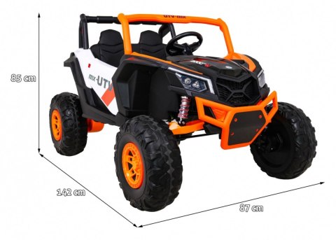Buggy UTV-MX na akumulator dla dzieci Pomarańczowy + Napęd 4x4 + Pilot + Audio LED + Schowek + EVA + Wolny Start Buggy UTV-MX na akumulator dla dzieci Pomarańczowy + Napęd 4x4 + Pilot + Audio LED + Schowek + EVA + Wolny Start