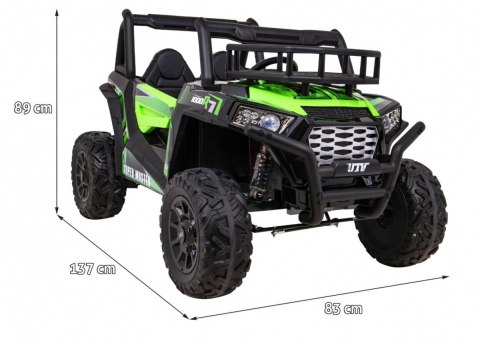 Buggy UTV Terenówka dla dzieci Zielony + Pilot + Bagażnik + Wolny Start + EVA + MP3 LED Buggy UTV Terenówka dla dzieci Zielony + Pilot + Bagażnik + Wolny Start + EVA + MP3 LED