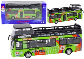 Autobus Piętrowy Turystyczny 1:32 Otwierane Drzwi Zielony