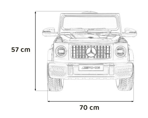Mercedes AMG G63 dla dzieci Biały + Pilot + MP3 LED + Wolny Start + EVA + Pasy