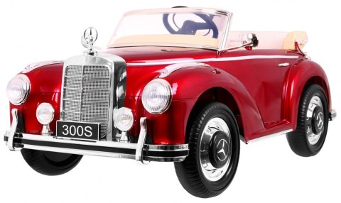 Mercedes Benz 300S Retro dla dzieci Lakier Czerwony + Pilot + EVA + Wolny Start + LED MP3 Mercedes Benz 300S Retro dla dzieci Lakier Czerwony + Pilot + EVA + Wolny Start + LED MP3