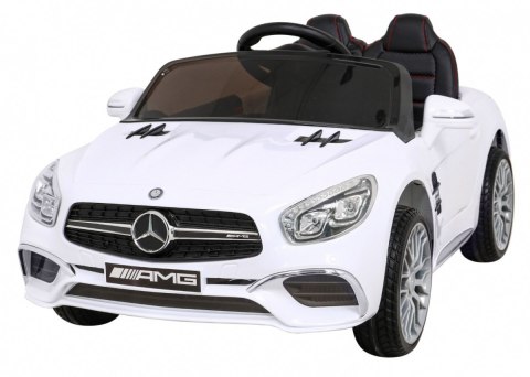 Mercedes Benz AMG SL65 S elektryczny dla dzieci Biały + Pilot + Audio LED + Ekoskóra + EVA + Wolny Start Mercedes Benz AMG SL65 S elektryczny dla dzieci Biały + Pilot + Audio LED + Ekoskóra + EVA + Wolny Start
