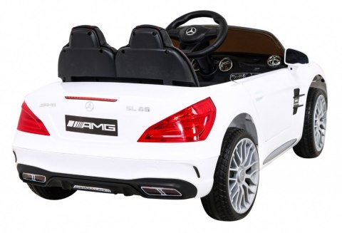 Mercedes Benz AMG SL65 S elektryczny dla dzieci Biały + Pilot + Audio LED + Ekoskóra + EVA + Wolny Start Mercedes Benz AMG SL65 S elektryczny dla dzieci Biały + Pilot + Audio LED + Ekoskóra + EVA + Wolny Start