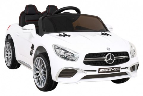 Mercedes Benz AMG SL65 S elektryczny dla dzieci Biały + Pilot + Audio LED + Ekoskóra + EVA + Wolny Start Mercedes Benz AMG SL65 S elektryczny dla dzieci Biały + Pilot + Audio LED + Ekoskóra + EVA + Wolny Start