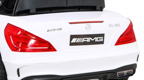 Mercedes Benz AMG SL65 S elektryczny dla dzieci Biały + Pilot + Audio LED + Ekoskóra + EVA + Wolny Start Mercedes Benz AMG SL65 S elektryczny dla dzieci Biały + Pilot + Audio LED + Ekoskóra + EVA + Wolny Start