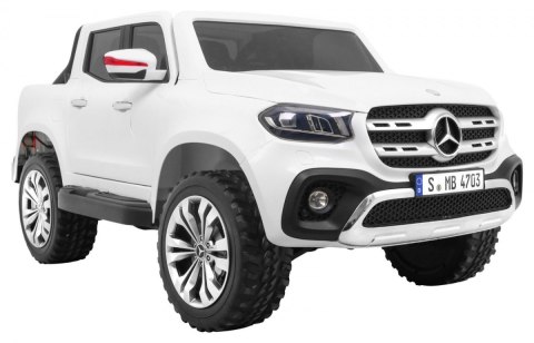 Mercedes Benz X-Class dla dzieci Biały + Pilot + Napęd 4x4 + MP4 + Bagażnik + LED + EVA Mercedes Benz X-Class dla dzieci Biały + Pilot + Napęd 4x4 + MP4 + Bagażnik + LED + EVA