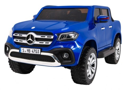 Mercedes Benz X-Class dla dzieci Lakier Niebieski + Pilot + Napęd 4x4 + MP4 + Bagażnik + EVA Mercedes Benz X-Class dla dzieci Lakier Niebieski + Pilot + Napęd 4x4 + MP4 + Bagażnik + EVA