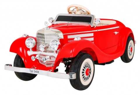 Mercedes Benz Retro 540A dla dzieci Czerwony + Tryb "Rodzica" + Pilot + Panel audio + LED Mercedes Benz Retro 540A dla dzieci Czerwony + Tryb "Rodzica" + Pilot + Panel audio + LED