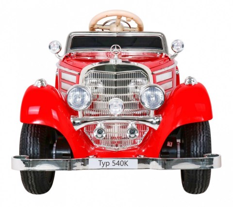 Mercedes Benz Retro 540A dla dzieci Czerwony + Tryb "Rodzica" + Pilot + Panel audio + LED Mercedes Benz Retro 540A dla dzieci Czerwony + Tryb "Rodzica" + Pilot + Panel audio + LED