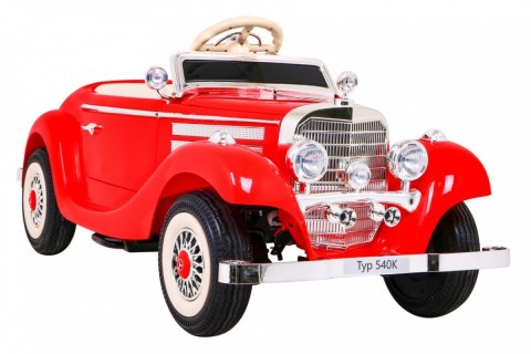 Mercedes Benz Retro 540A dla dzieci Czerwony + Tryb "Rodzica" + Pilot + Panel audio + LED Mercedes Benz Retro 540A dla dzieci Czerwony + Tryb "Rodzica" + Pilot + Panel audio + LED