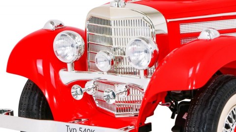 Mercedes Benz Retro 540A dla dzieci Czerwony + Tryb "Rodzica" + Pilot + Panel audio + LED Mercedes Benz Retro 540A dla dzieci Czerwony + Tryb "Rodzica" + Pilot + Panel audio + LED
