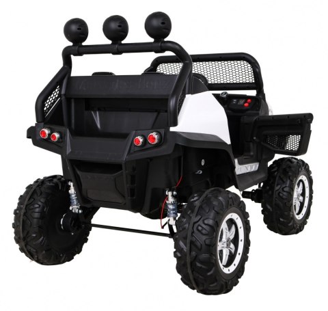Mercedes Benz Unimog dla dzieci Biały + Napęd 4x4 + Pilot + Bagażnik + Wolny Start + MP3 LED Mercedes Benz Unimog dla dzieci Biały + Napęd 4x4 + Pilot + Bagażnik + Wolny Start + MP3 LED